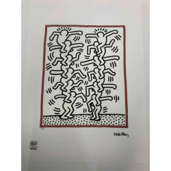 Keith Haring Litografía off set 50x70 cm certificada