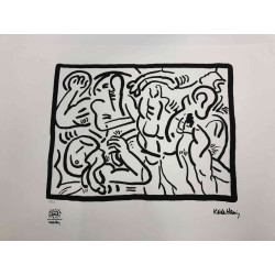 Keith Haring Litografia off set cm 50x70  certificata