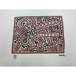 Litografia Keith Haring off set 50x70 cm certificada