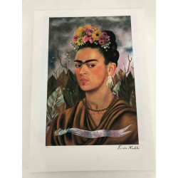Frida Khalo 50x70 cm-ko litografia-sorta ziurtatua