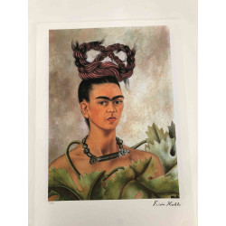 Frida Khalo 50x70 cm-ko litografia-sorta ziurtatua