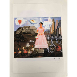 Frida Khalo Lithografie off set 50x70 cm gecertificeerd