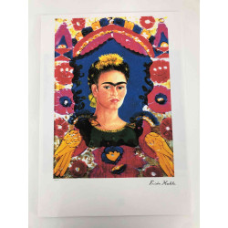 Frida Khalo 50x70 cm-ko litografia-sorta ziurtatua