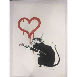 Litografia de Banksy off set 50x70 cm edição POW