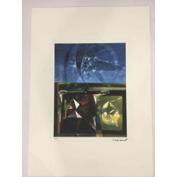 Max Ernst Lithografie off set 50x70 cm gecertificeerd