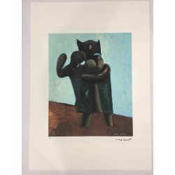 Max Ernst Lithografie off set 50x70 cm gecertificeerd