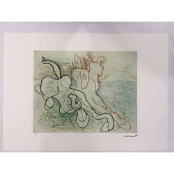 Max Ernst Lithografie off set 50x70 cm gecertificeerd