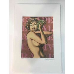 Mel Ramos Off set lithograph cm 57x38 certified