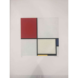 Pieter Cornelis Mondriaan Lithografie off set 50x65 cm gecertificeerd