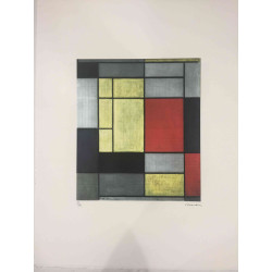 Pieter Cornelis Mondriaan Litografia off set 50x65 cm certificat