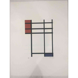 Pieter Cornelis Mondriaan Lithografie off set 50x65 cm gecertificeerd