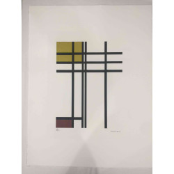 Pieter Cornelis Mondriaan Lithografie off set 50x65 cm gecertificeerd