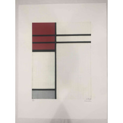 Pieter Cornelis Mondriaan Litografia off set 50x65 cm certificat