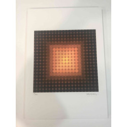 Victor Vasarely Lithographie Offset 35x50 cm zertifiziert