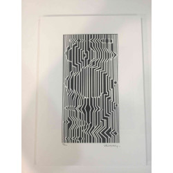 Victor Vasarely Lithographie Offset 35x50 cm zertifiziert