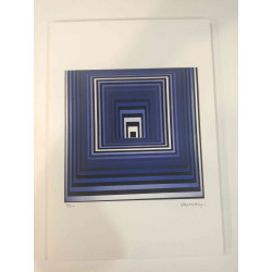 Victor Vasarely Lithografie off set 35x50 cm gecertificeerd