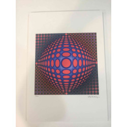 Victor Vasarely Lithografie off set 35x50 cm gecertificeerd