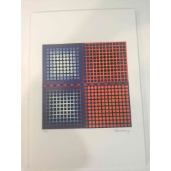 Victor Vasarely Lithographie Offset 35x50 cm zertifiziert