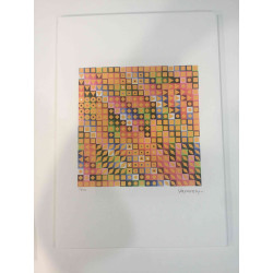 Victor Vasarely Lithographie Offset 35x50 cm zertifiziert