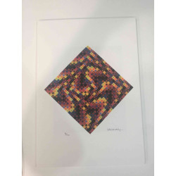 Victor Vasarely Lithografie off set 35x50 cm gecertificeerd