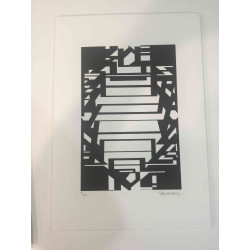 Victor Vasarely Lithografie off set 35x50 cm gecertificeerd