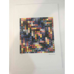 Victor Vasarely Lithographie Offset 35x50 cm zertifiziert