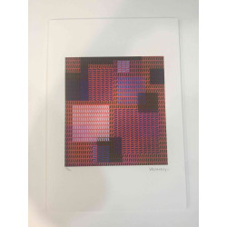 Victor Vasarely Lithographie Offset 35x50 cm zertifiziert