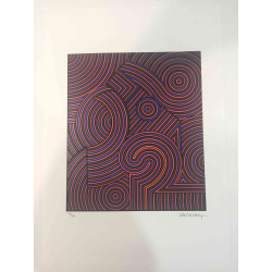 Victor Vasarely Lithografie off set 35x50 cm gecertificeerd