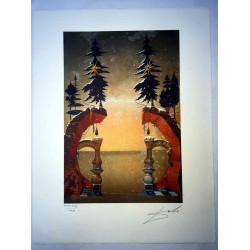 Salvador Dali Lithografie off set 50x65 cm gecertificeerd