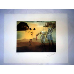 Salvador Dali Lithografie off set 50x65 cm gecertificeerd