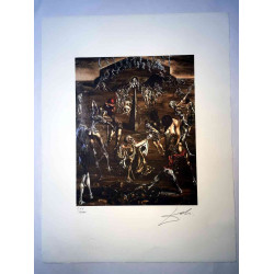 Salvador Dali Lithografie off set 50x65 cm gecertificeerd