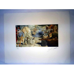 Salvador Dali Lithografie off set 50x65 cm gecertificeerd