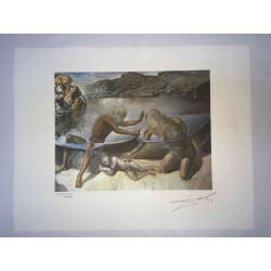 Salvador Dali Lithografie off set 50x65 cm gecertificeerd
