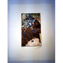 Salvador Dali Lithografie off set 50x65 cm gecertificeerd