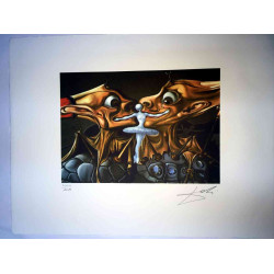 Salvador Dali Lithografie off set 50x65 cm gecertificeerd