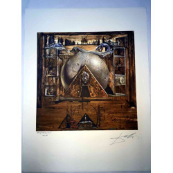 Salvador Dali Lithografie off set 50x65 cm gecertificeerd