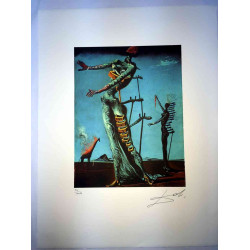 Salvador Dali Lithografie off set 50x65 cm gecertificeerd