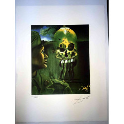 Salvador Dali Lithografie off set 50x65 cm gecertificeerd