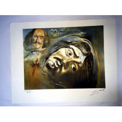 Salvador Dali Lithographie hors set 50x65 cm certifiée