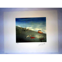 Salvador Dali 50x65 cm-ko litografia-sorta ziurtatua