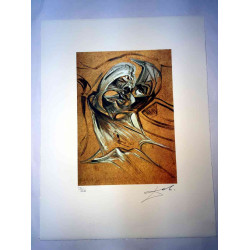 Salvador Dali Off set lithograph cm 50x65 certified