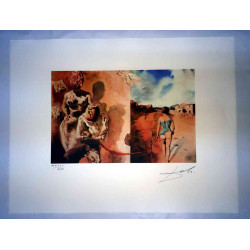 Salvador Dali Lithografie off set 50x65 cm gecertificeerd