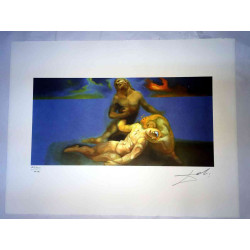 Salvador Dali Off set lithograph cm 50x65 certified