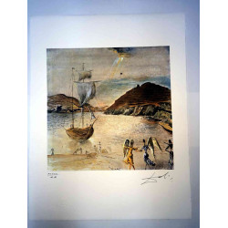 Salvador Dali Off set lithograph cm 50x65 certified