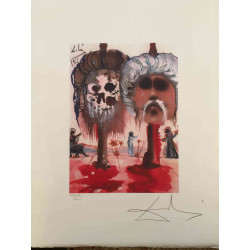 Salvador Dali Off set lithograph cm 50x65 certified