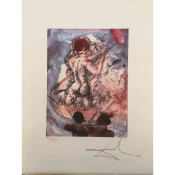 Salvador Dali Off set lithograph cm 50x65 certified