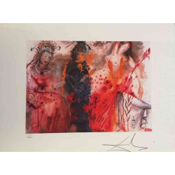 Offset litograficzny Salvadora Dali z certyfikatem 50x65 cm