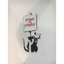 Litografía Banksy off set 50x70 cm edición POW