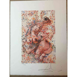 Salvador Dali Off set lithograph cm 50x65 certified