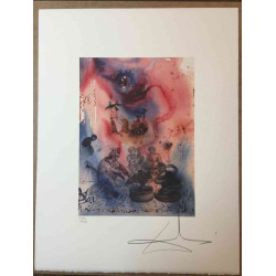 Salvador Dali Off set lithograph cm 50x65 certified